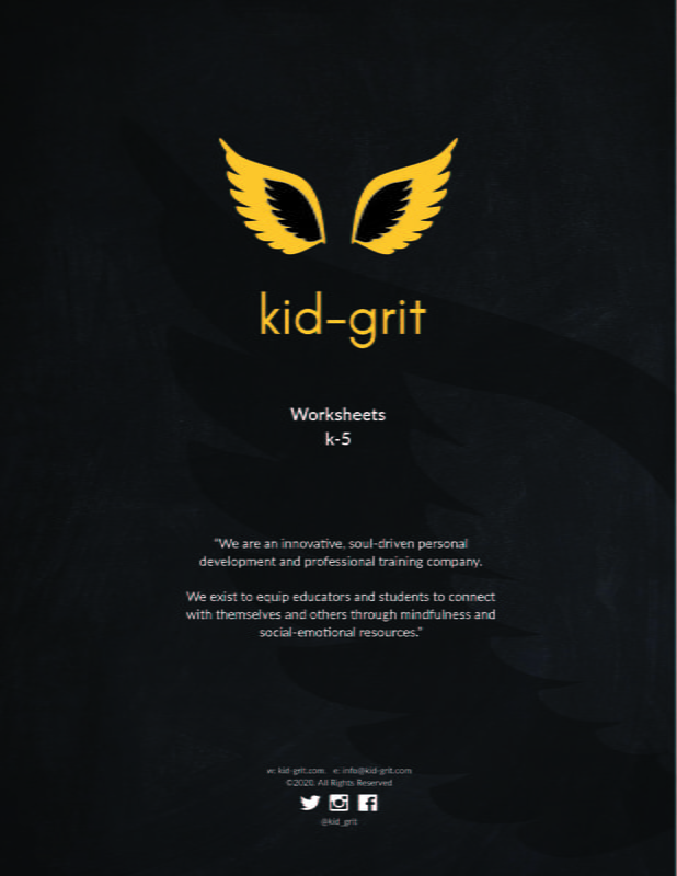 kid-grit Worksheet Packet- k-12