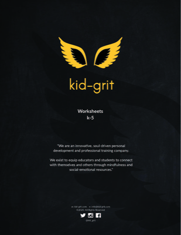 kid-grit Worksheet Packet- k-12 kid-grit Worksheet Packet- k-12
